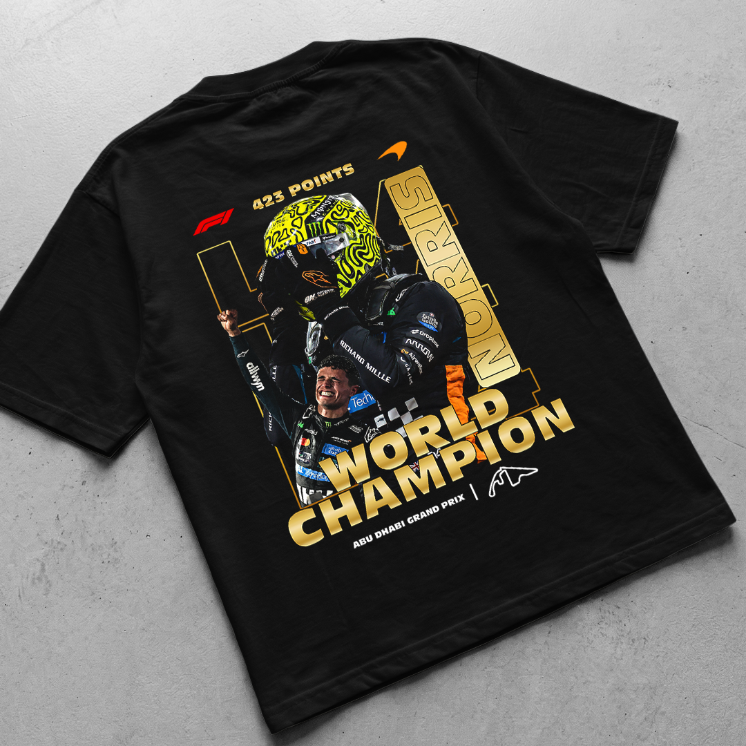 World Champions Lando Norris 2025 t-shirt design