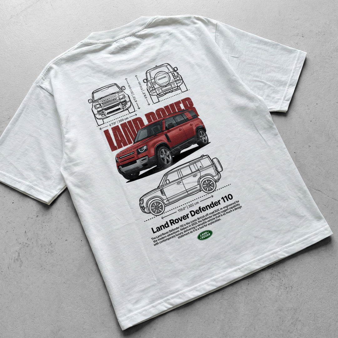 Car t-shirt design Land rover Defender 110