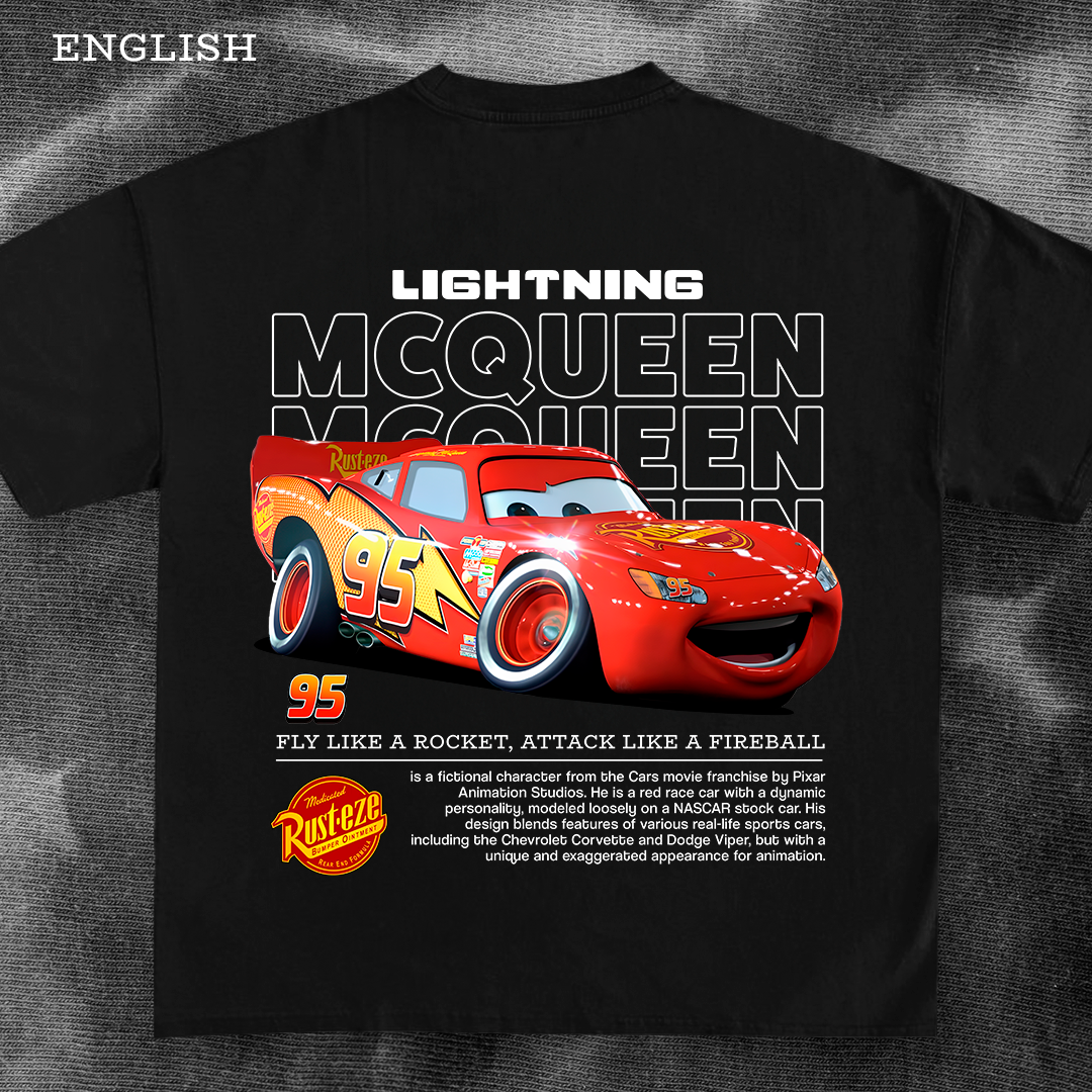 car t-shirt design - Lightning Mcqueen