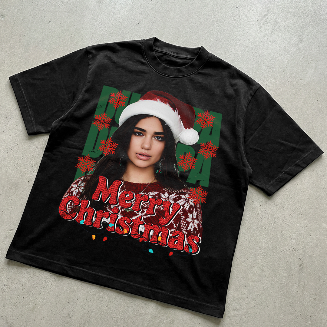 Merry Christmas design Dua Lipa t-shirt design