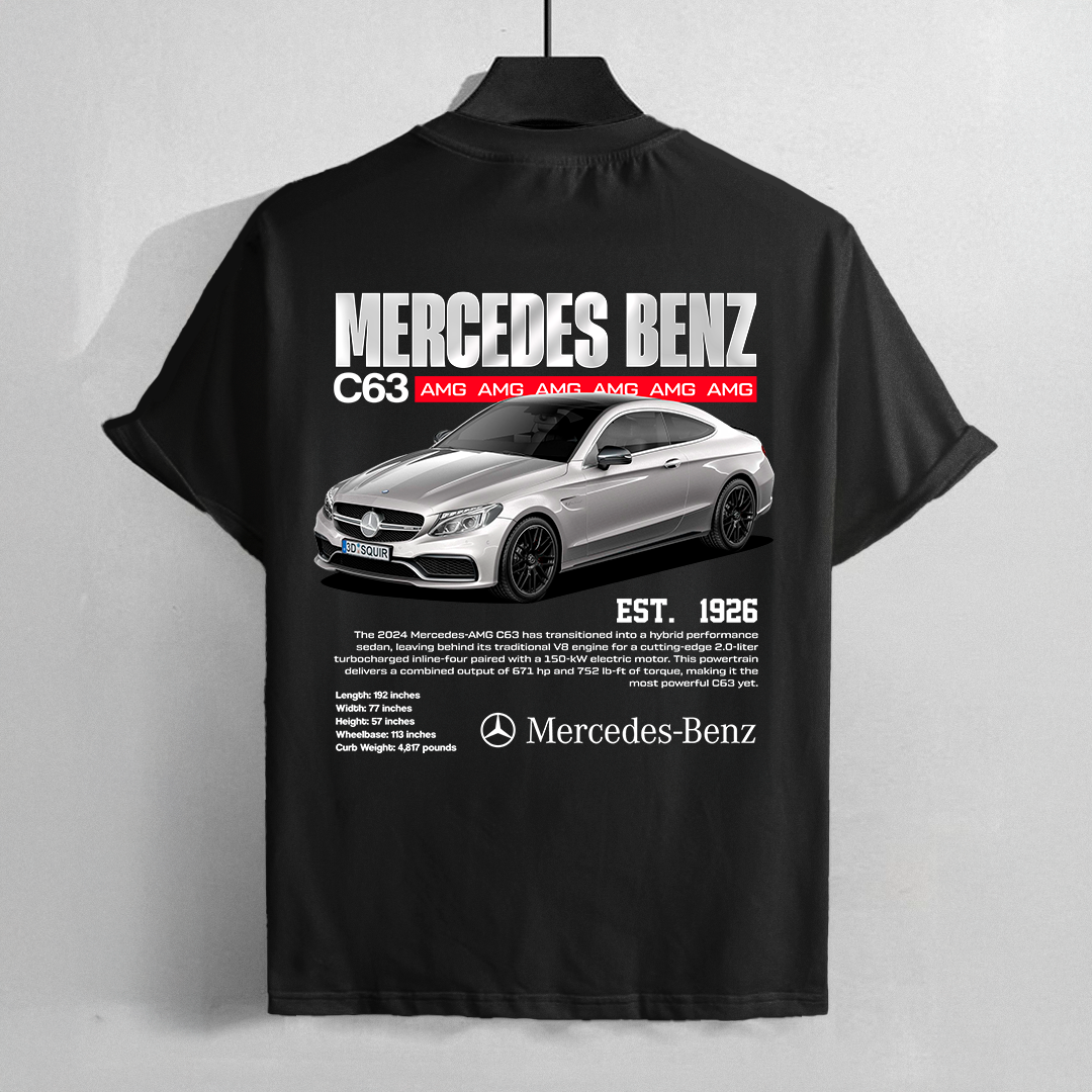 car t-shirt desing - Mercedes Benz C63