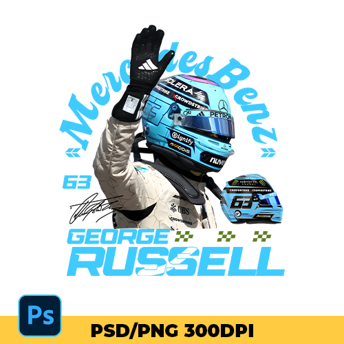 George Russell Driver - t-shirt design