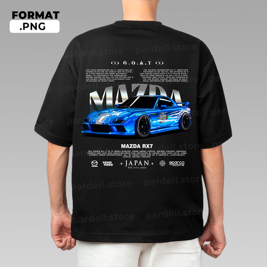 Mazda RX7 Blue chromatic / T-shirt design