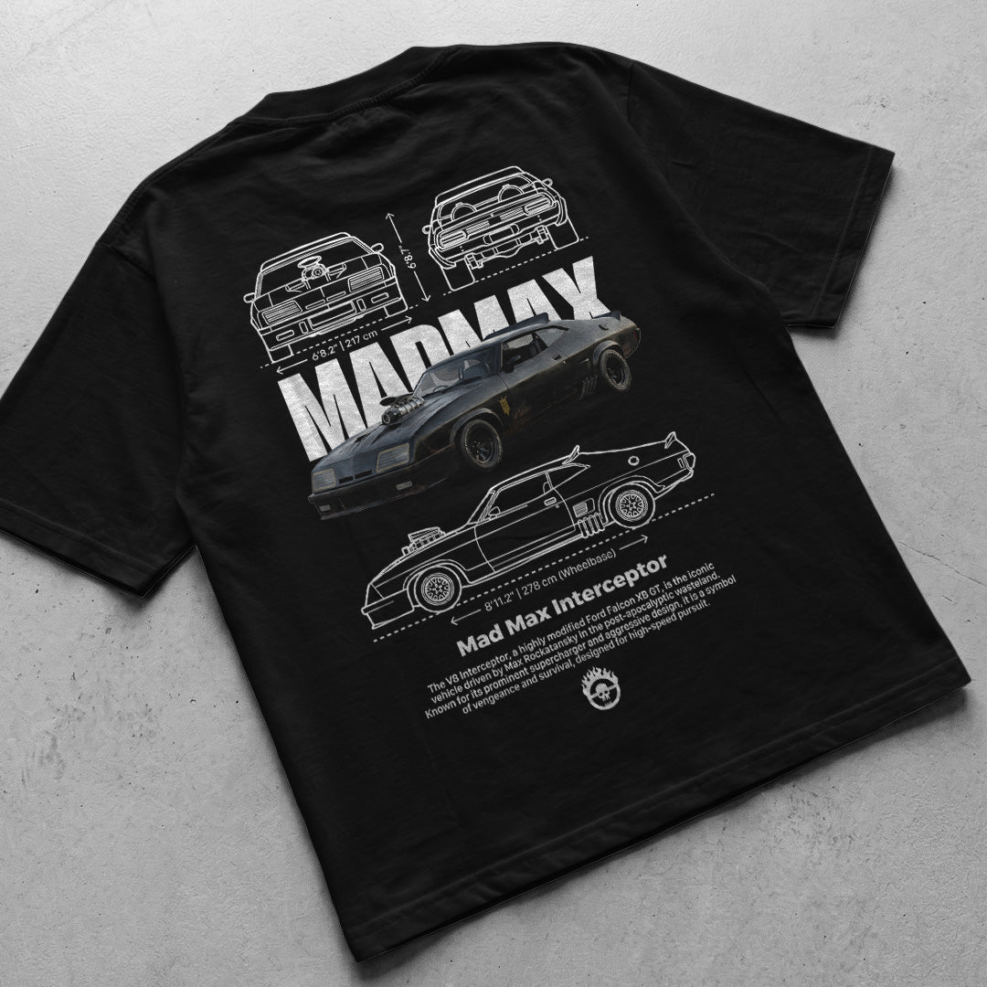 Car t-shirt design Mad Max interceptor