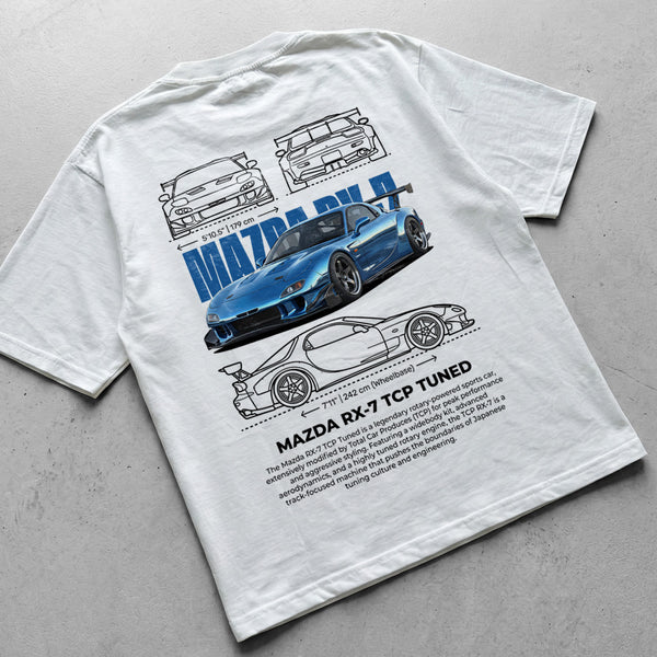 Car t-shirt design Mazda RX-7 TCP tuned