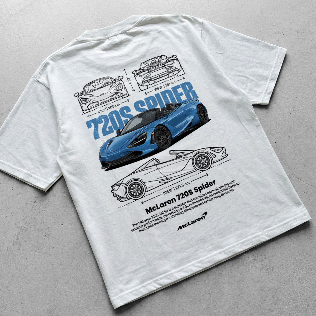 Car t-shirt design Mclaren 720s spider