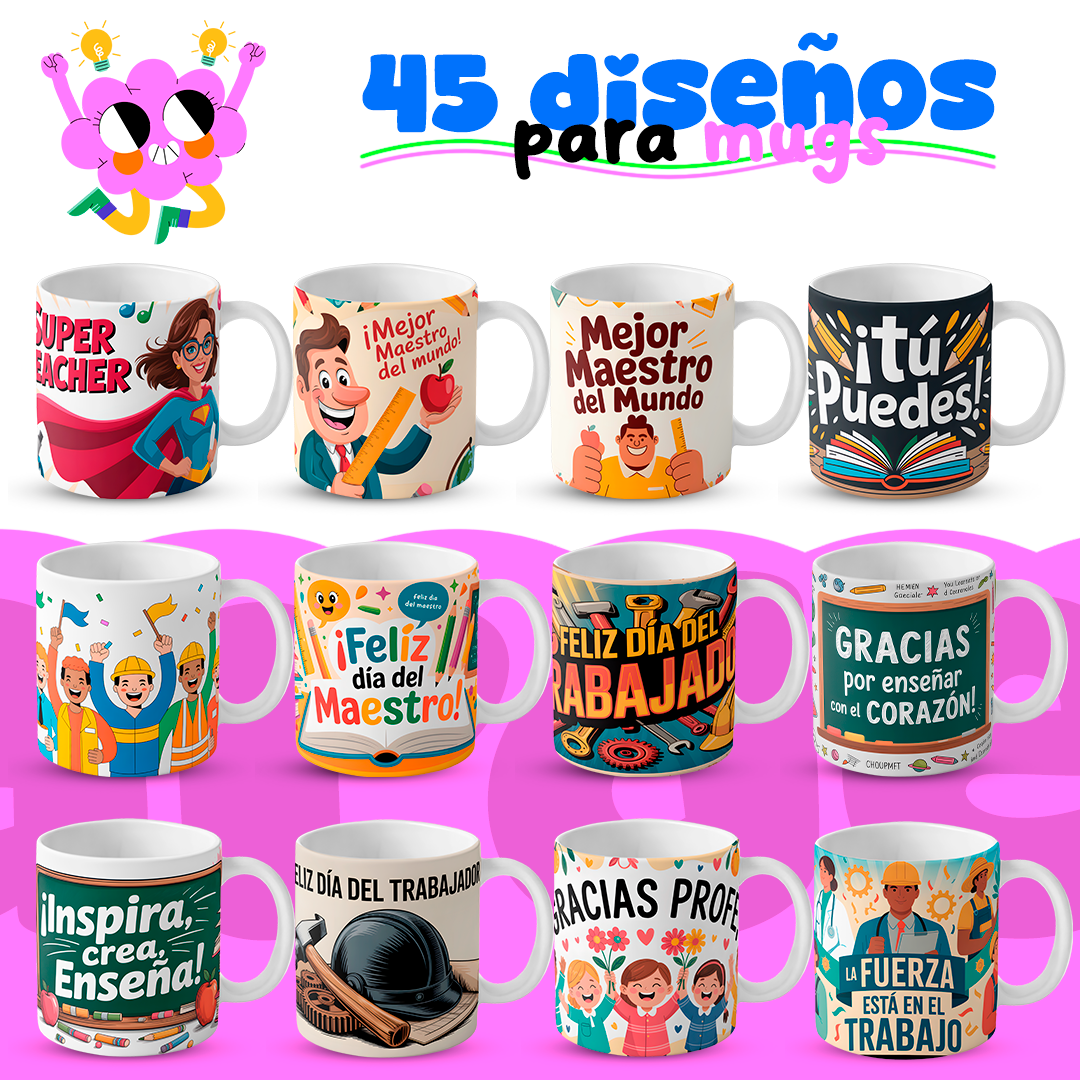 45 diseños para mugs / templates for mugs