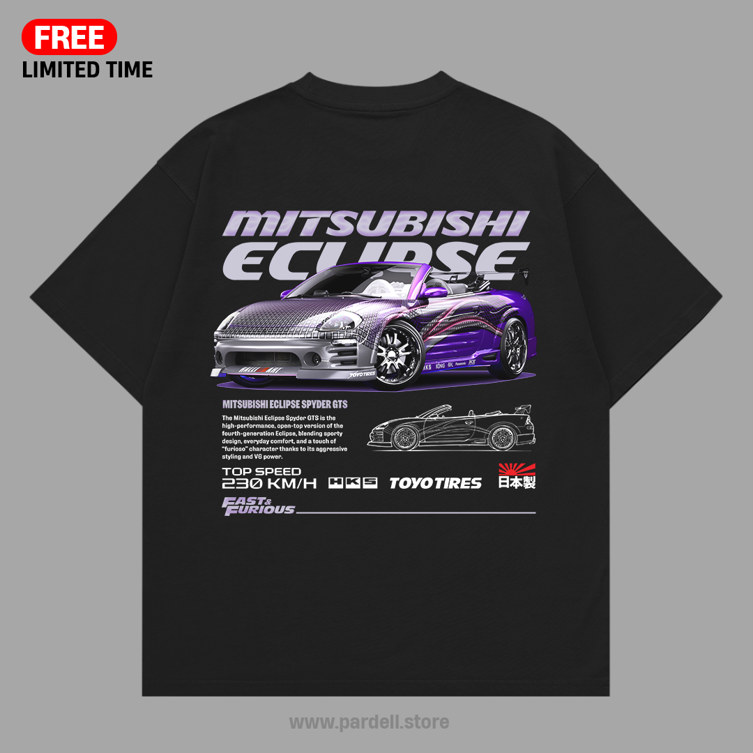 FREE template car design Eclipse GTS F&F t-shirt design