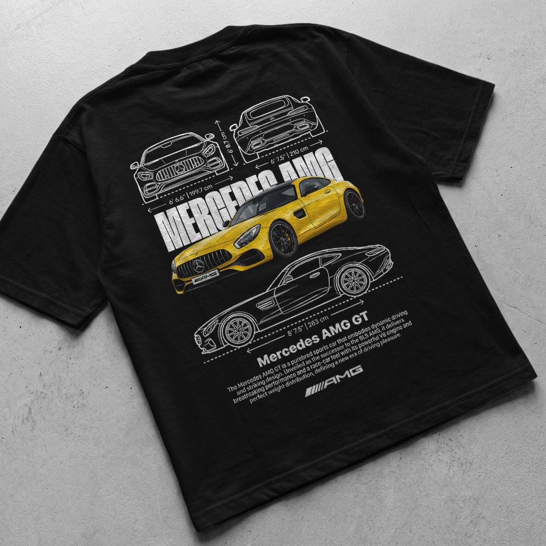 Car t-shirt design Mercedes AMG GT