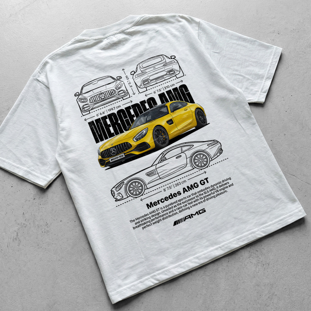 Car t-shirt design Mercedes AMG GT