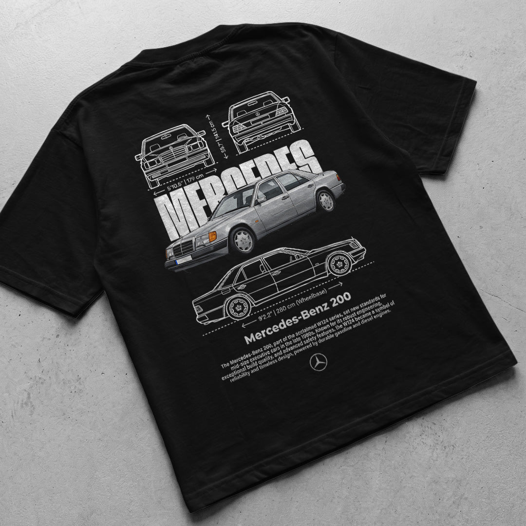 Car t-shirt design Mercedes Benz 200