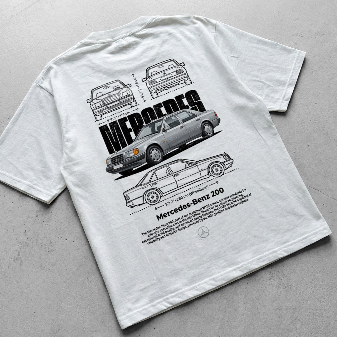 Car t-shirt design Mercedes Benz 200