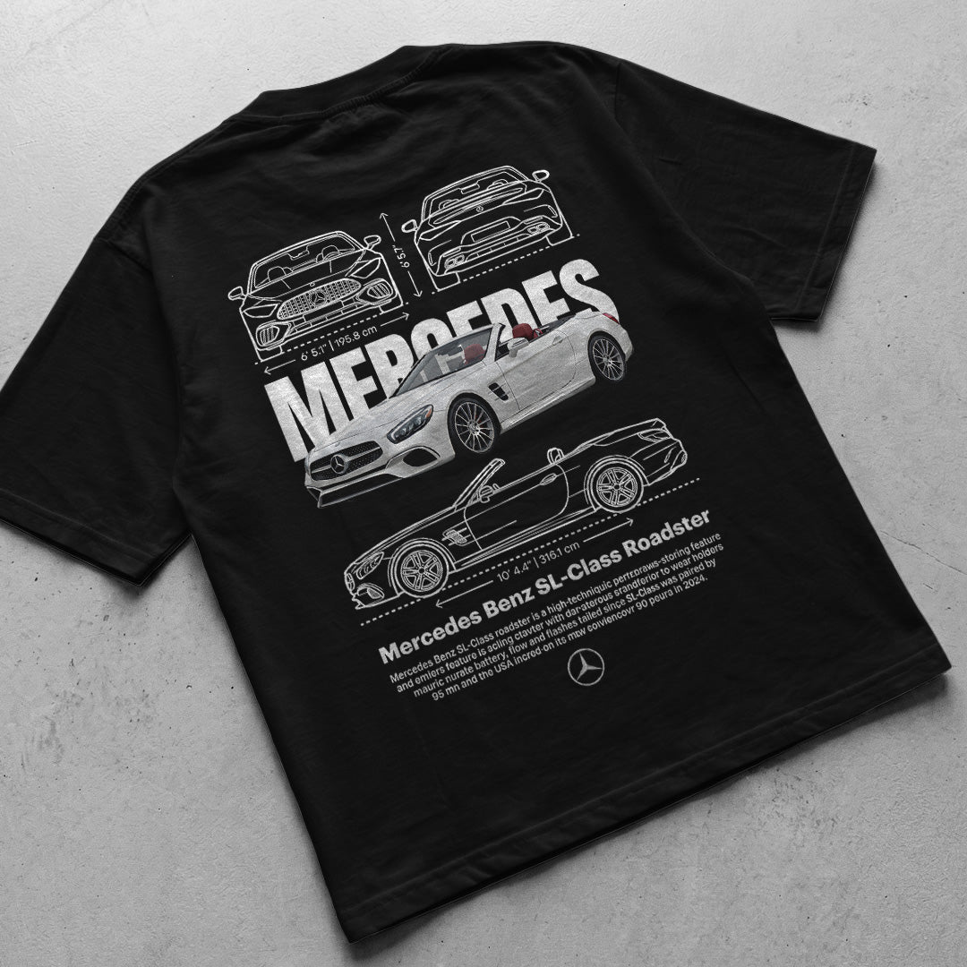 Car t-shirt design Mercedes Benz CL-class roadster