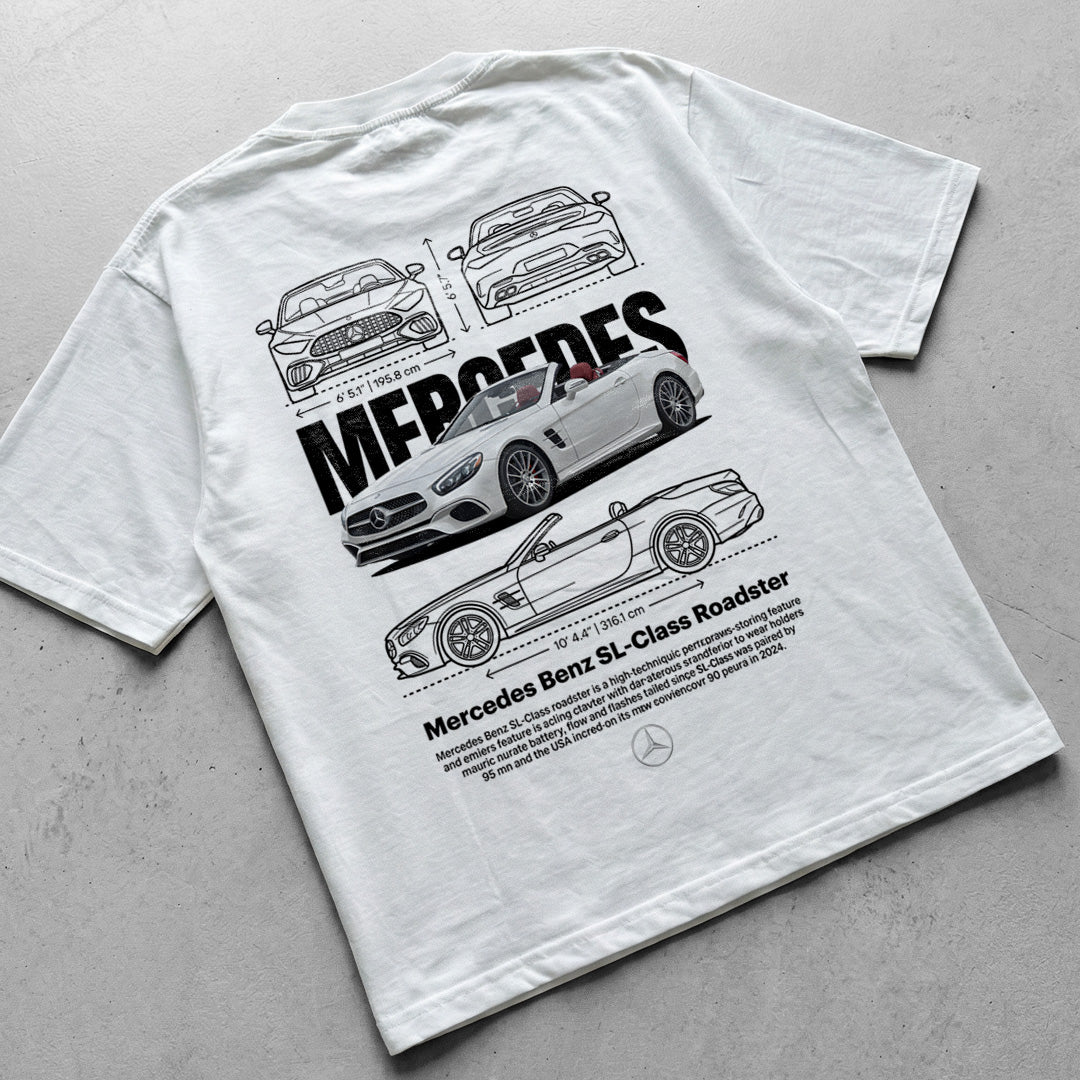 Car t-shirt design Mercedes Benz CL-class roadster