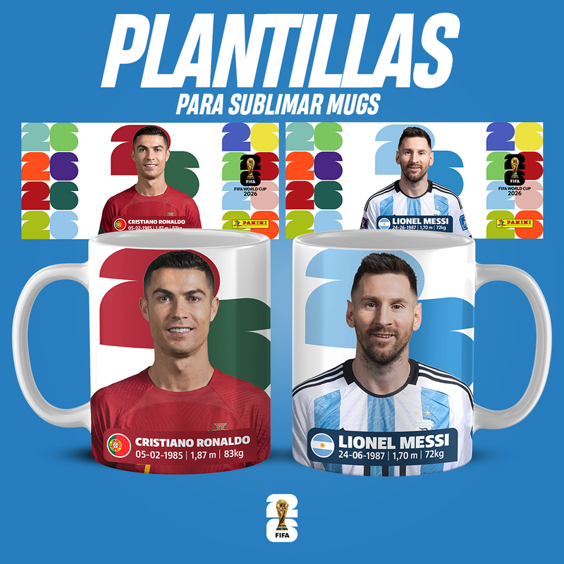 Plantillas para sublimar de los GOATS mundial
