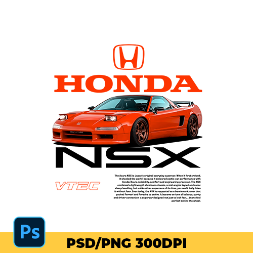 Template car Honda Acura NSX t-shirt design