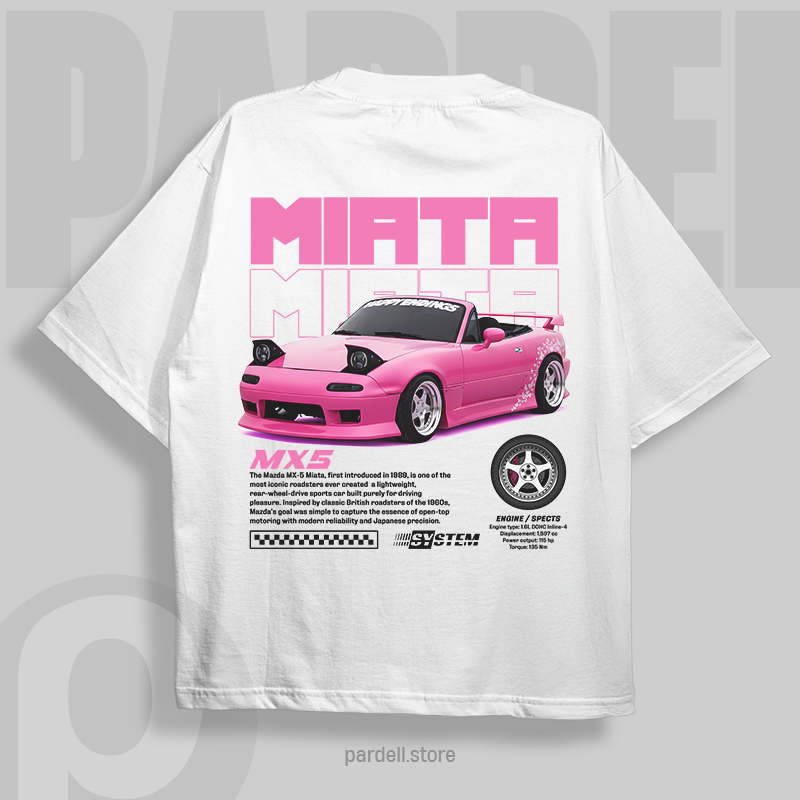 Template car design Miata Mx5 Iconic t-shirt design