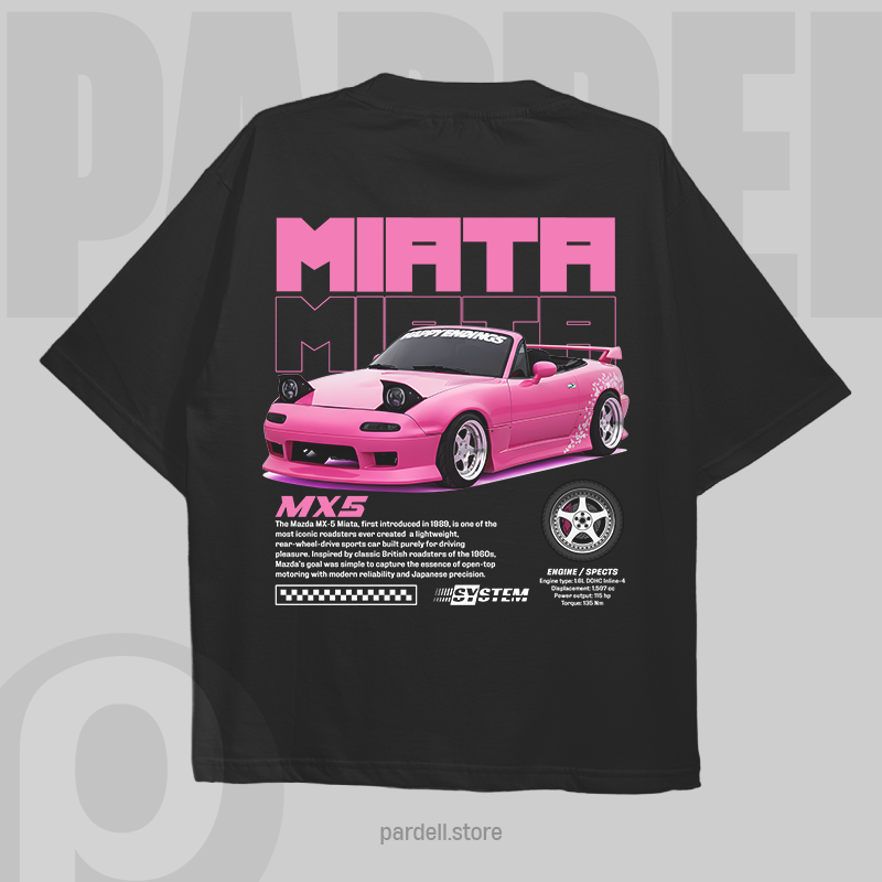 Template car design Miata Mx5 Iconic t-shirt design