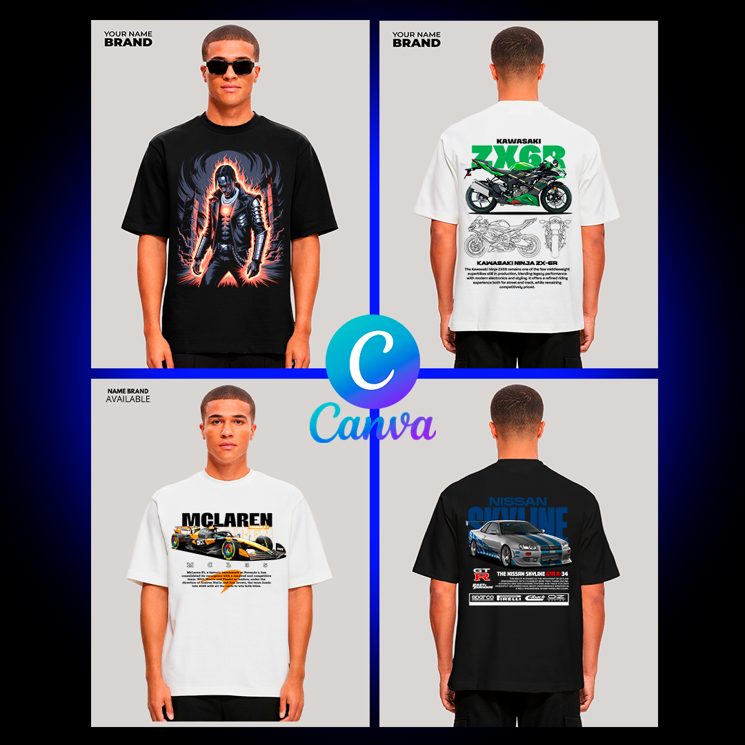 4 Mockups Canva - t-shirts