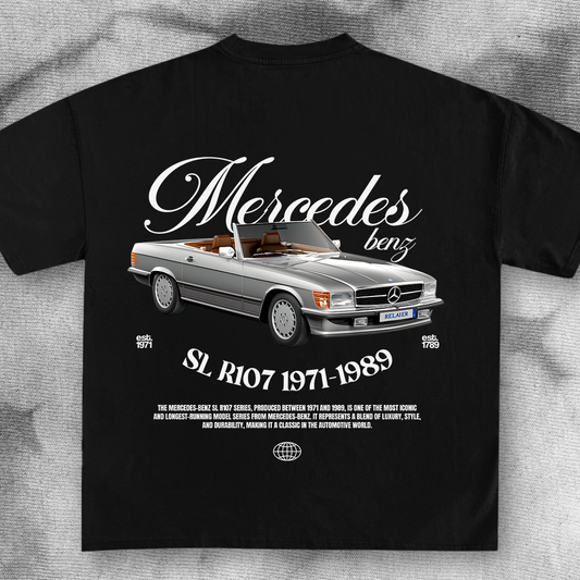 car t-shirt design - mercedes benz r107 300SL