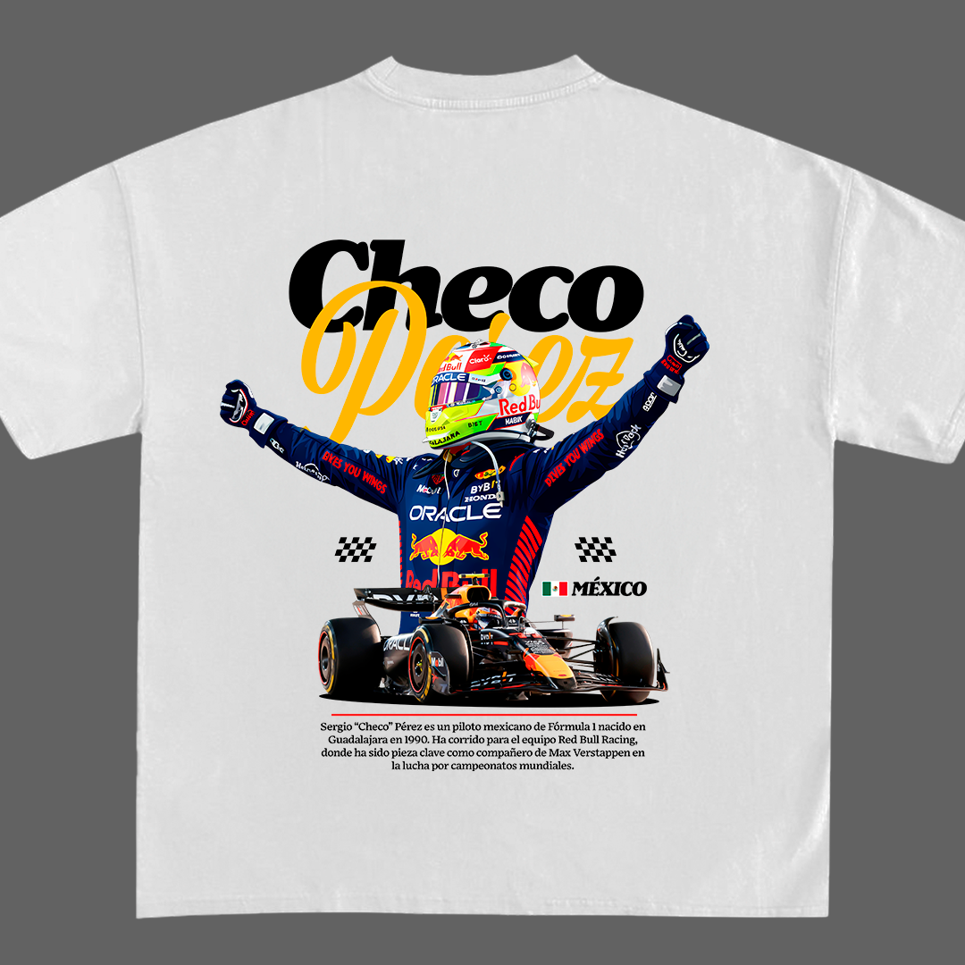Checo's Driver in RB - t-shirt design png