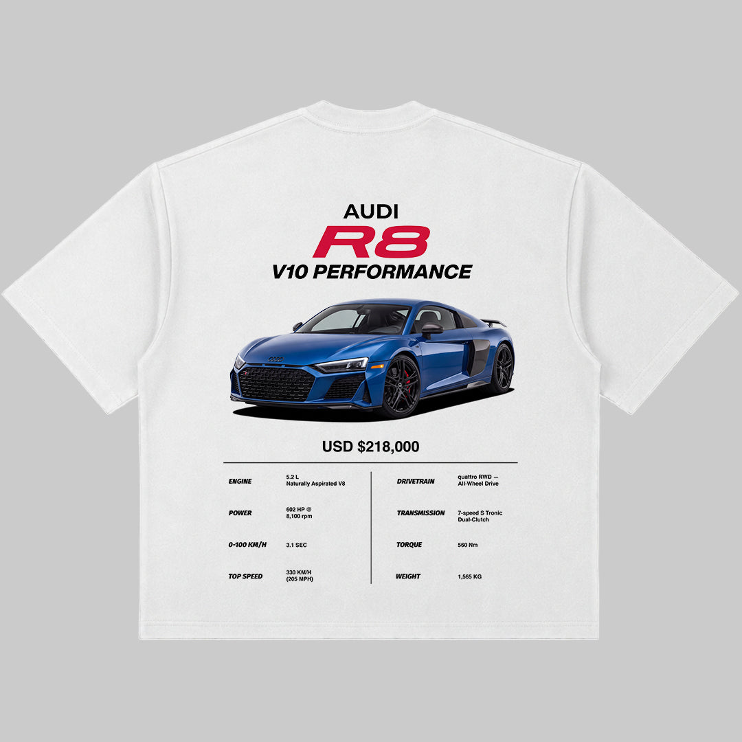 Digital file - Audi R8 V10 performance t-shirt design