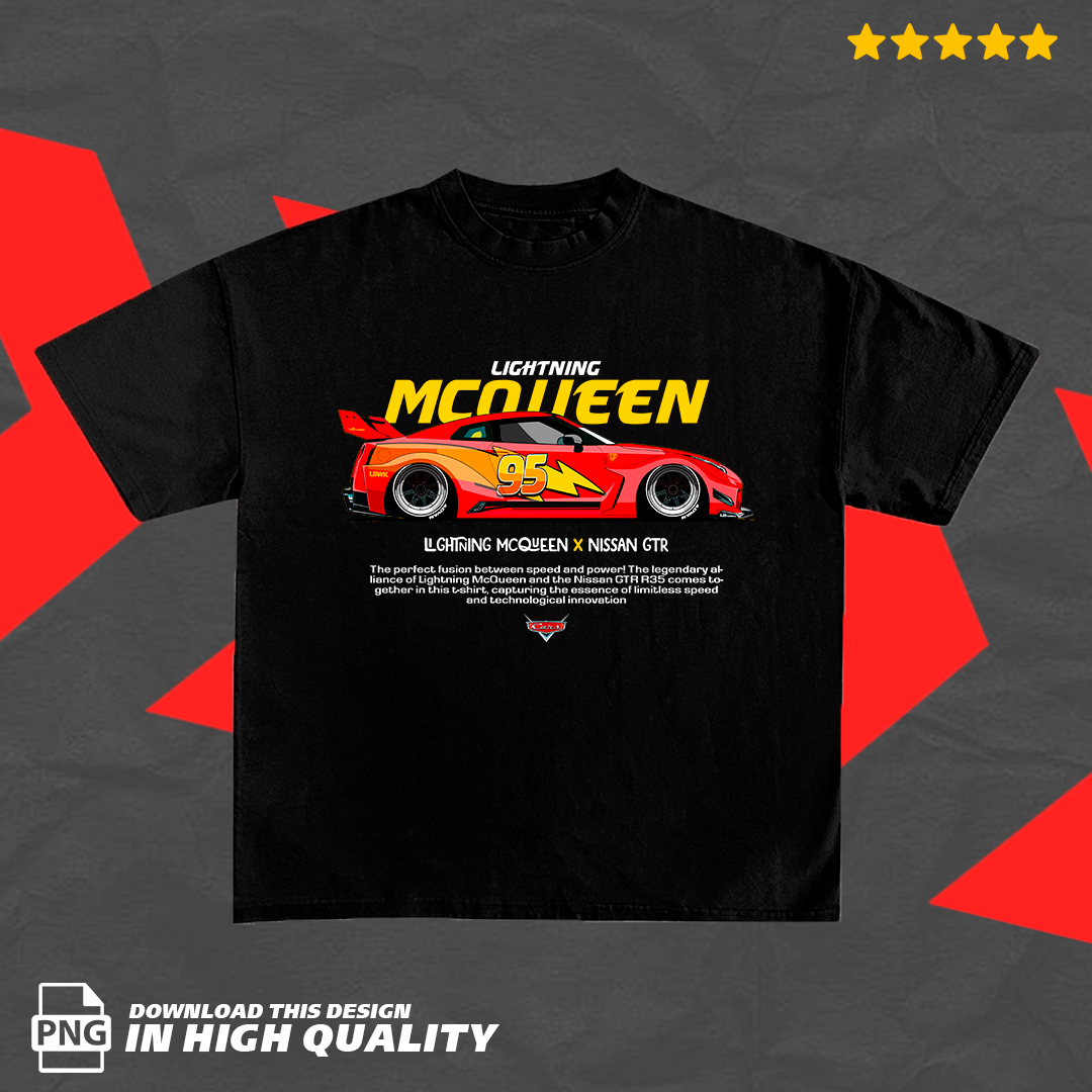 Lightning Mcqueen x Nissan GTR / t-shirt design