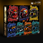 Helmets drivers pack tshirt designs DTF