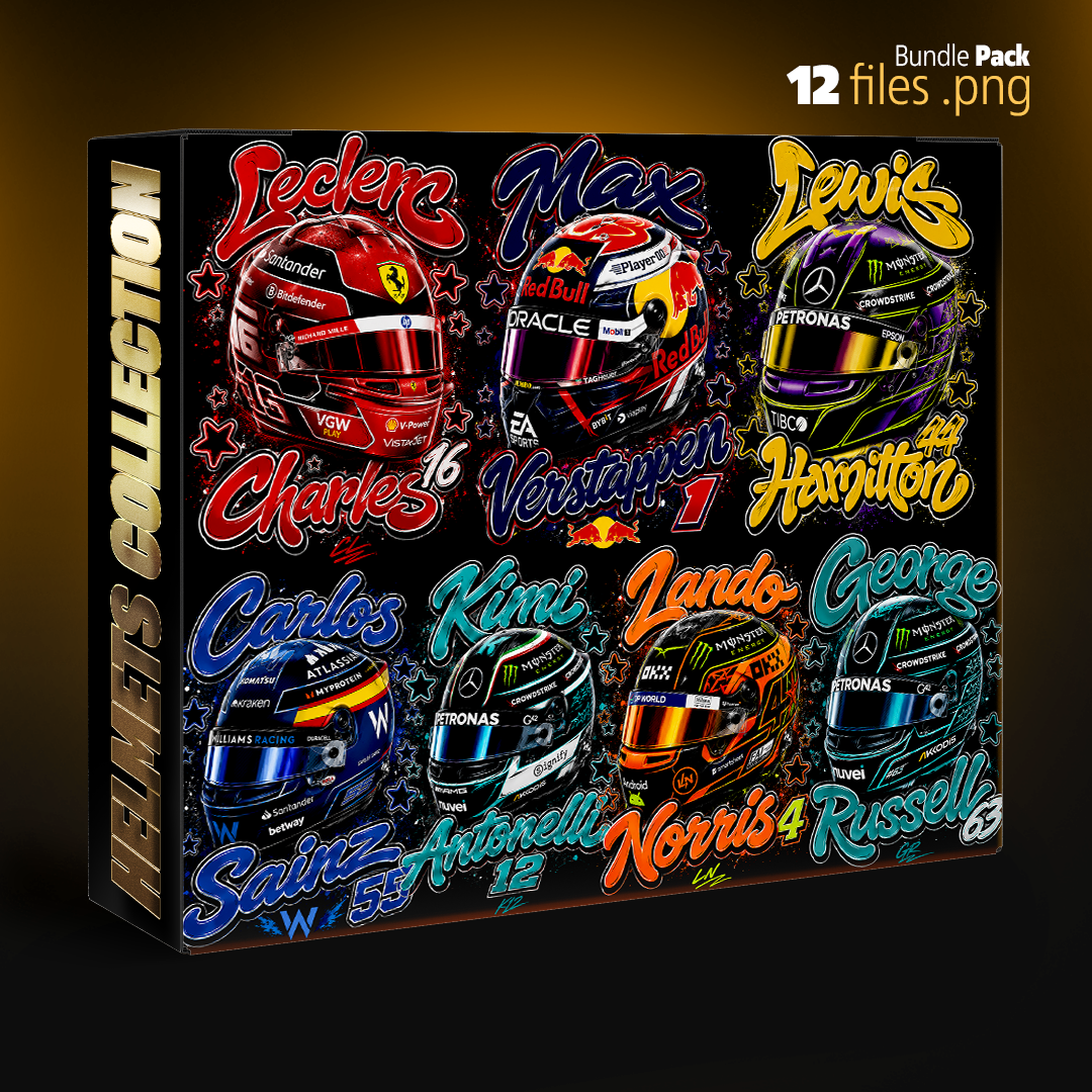 Helmets drivers pack tshirt designs DTF