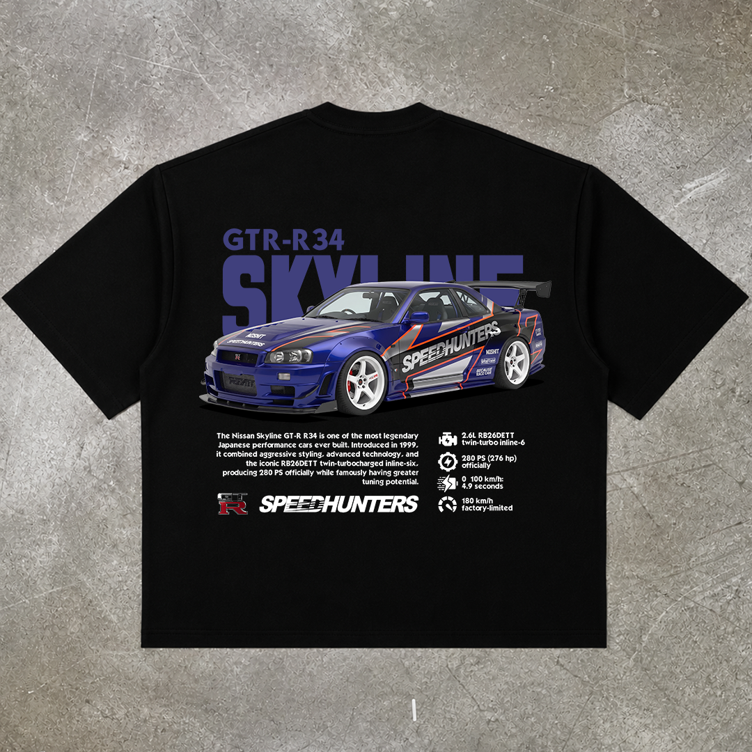 Skyline GTR R34JDM / t-shirt design