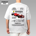 Sportscar-inspired T-shirt illustration – digital