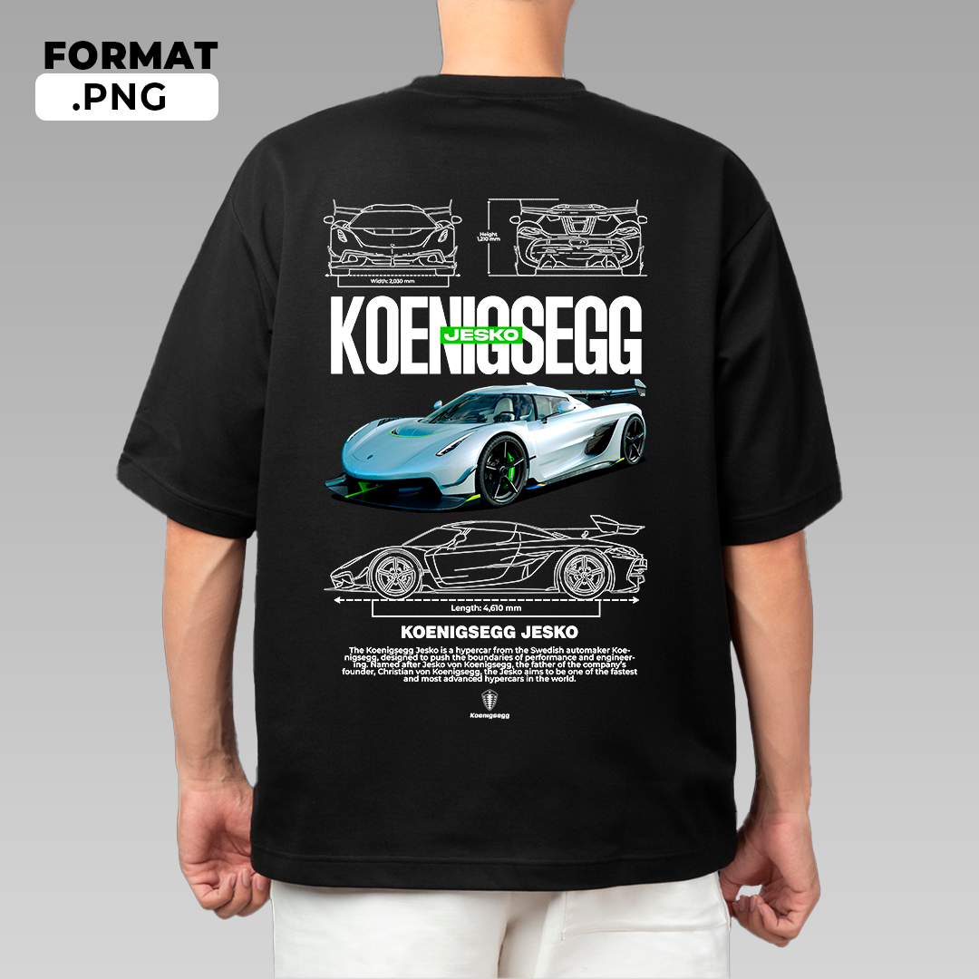 Koenigsegg Jesko - t-shirt design