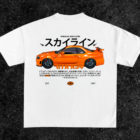 Nissan Skyline GTR R34 - t-shirt design