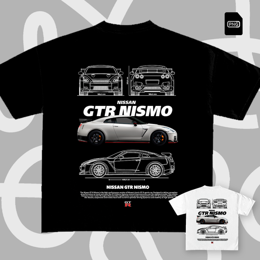 Nissan GTR Nismo (side view) t-shirt design