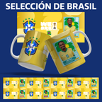 Plantillas para tazas de la seleccion de brasil al mundial
