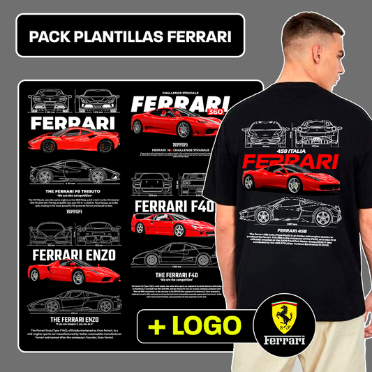 Pack de Plantillas Ferrari (5 + Logo)