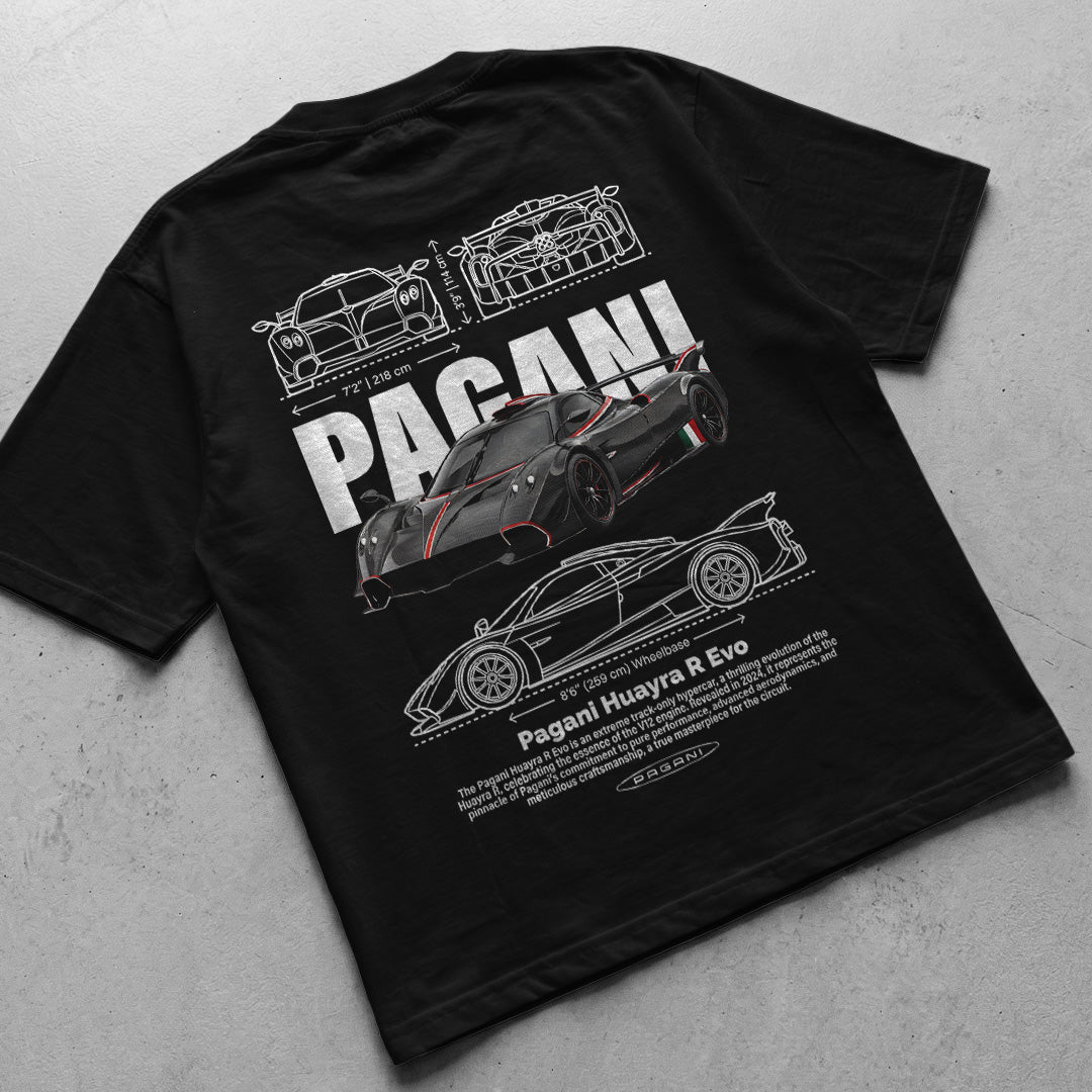 Car t-shirt design Pagani Huayra R evo