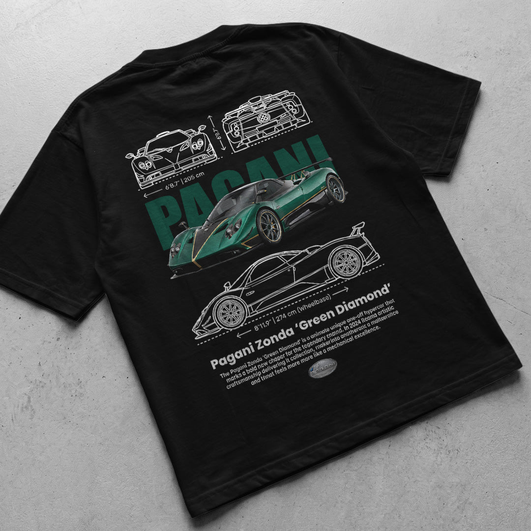 Car t-shirt design Pagani Zonda