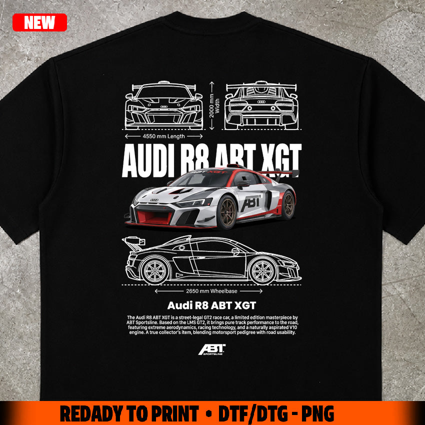 t-shirt design audi r8 art xgt digital file png