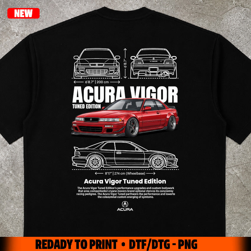 T-shirt design Acura Vigor digital file png