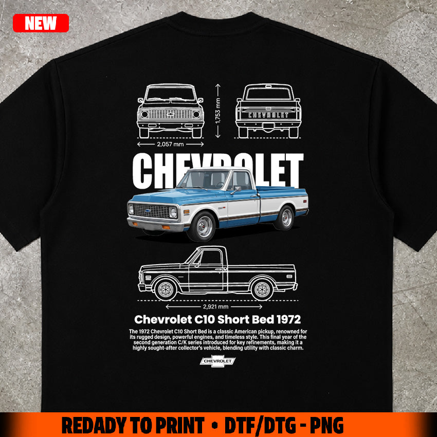 t-shirt design chevrolet c10