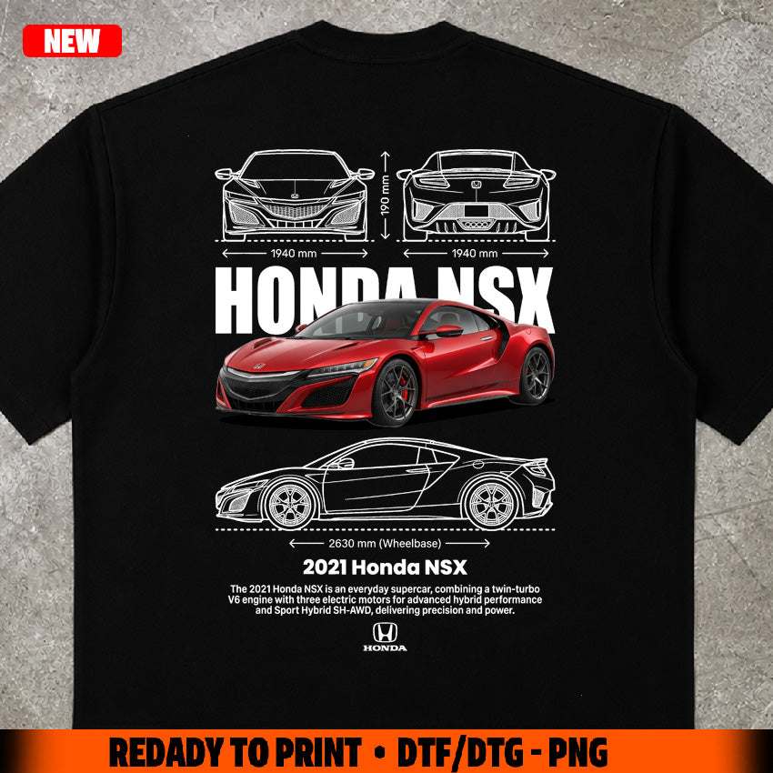 t-shirt design Honda NSX 2021 digital file png