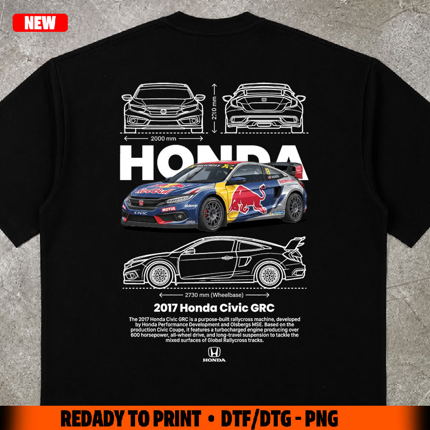 t-shirt design honda civic grc digital file png