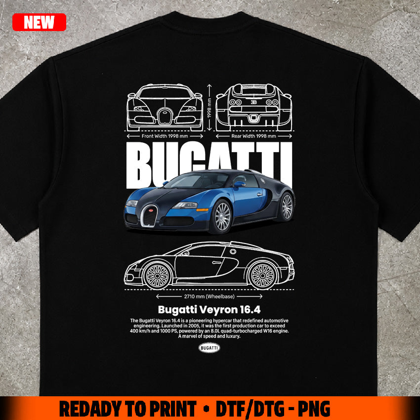 T-shirt design B- Veyron digital file png