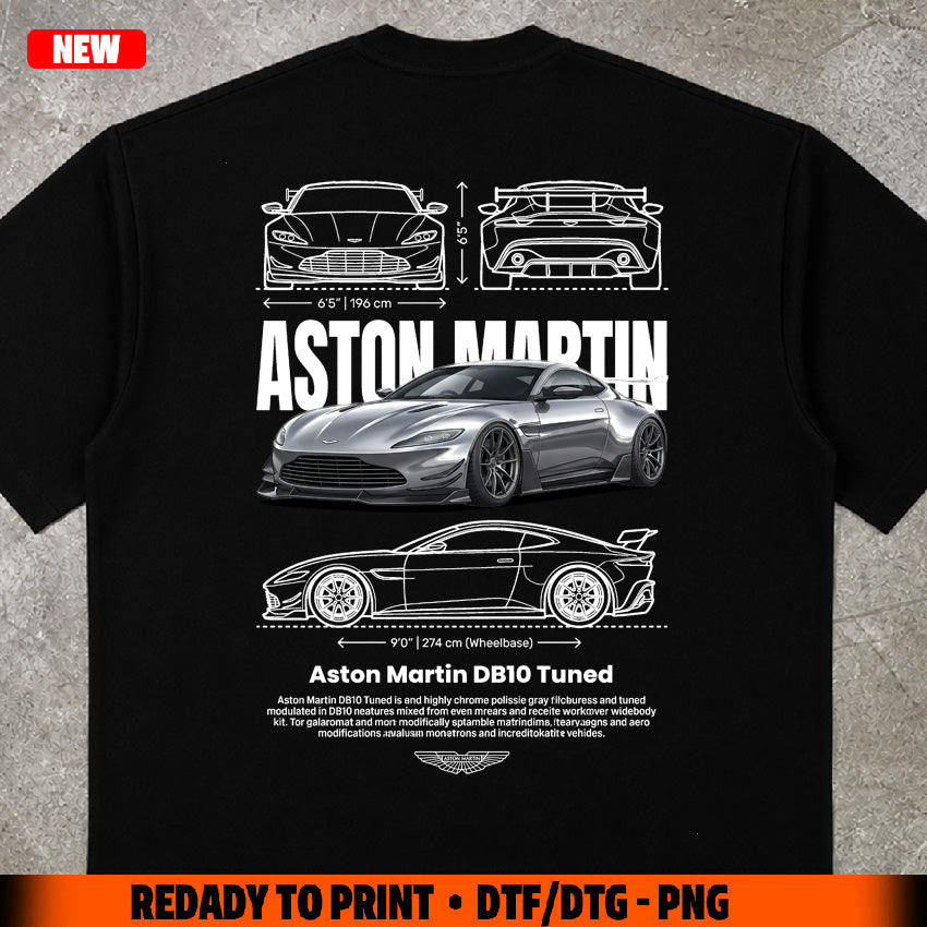T-shirt design Aston M. DB10 digital file png
