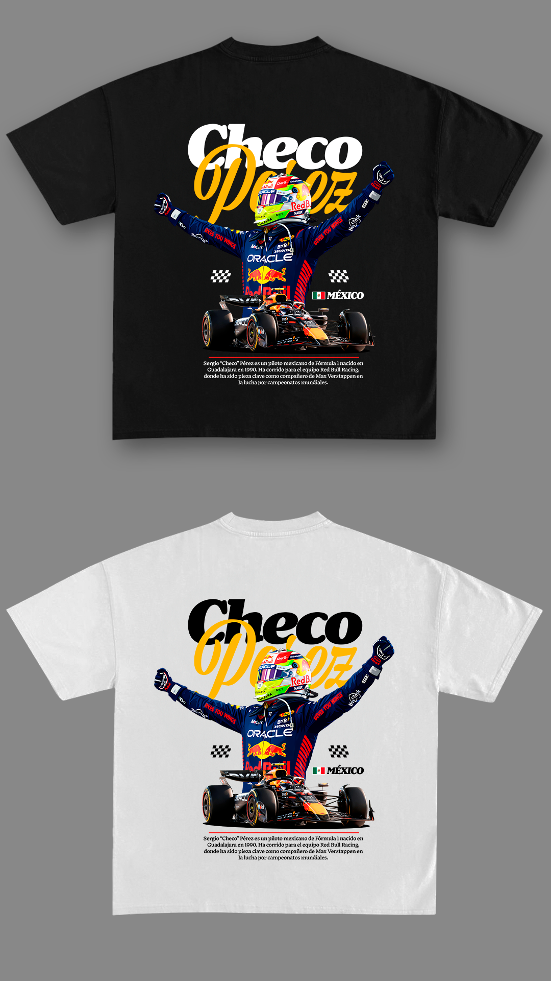 Checo's Driver in RB - t-shirt design png