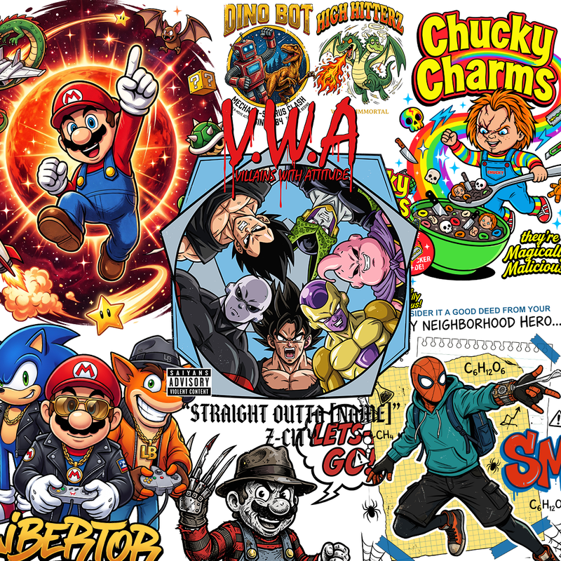 Design Pack for print - anime & superhero