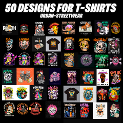 +50 URBAN STREETWEAR DESIGNS FOR T-SHIRT