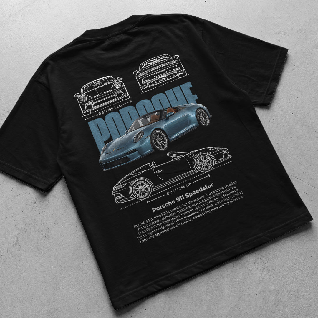 Car t-shirt design Porsche 911 speedster