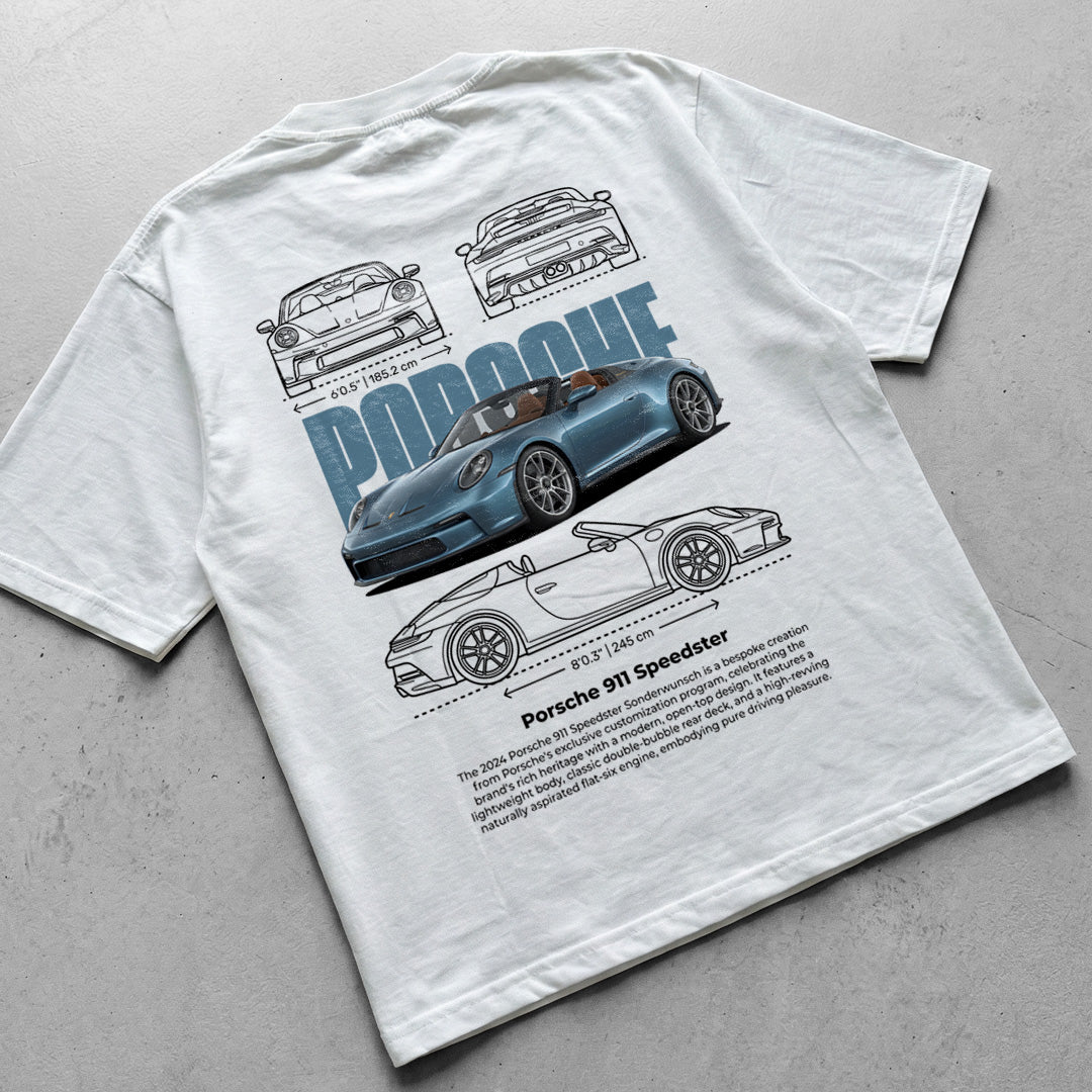 Car t-shirt design Porsche 911 speedster